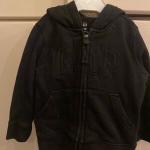 GAP Kids Black Zip-Up Hoodie